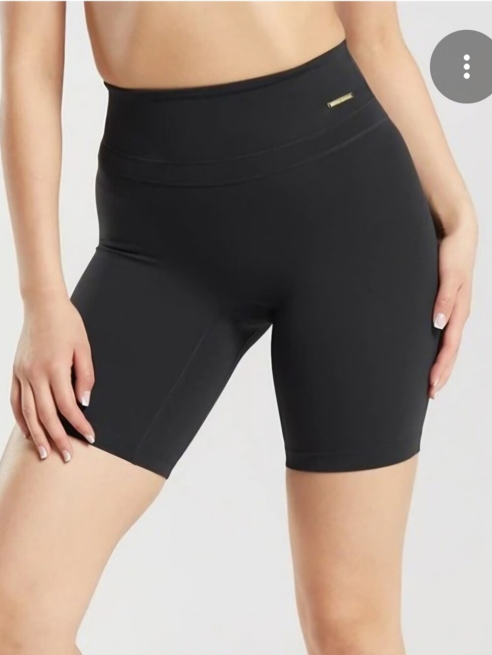Gymshark x Whitney Simmons high rise 9" biker shorts black scrunch butt large
